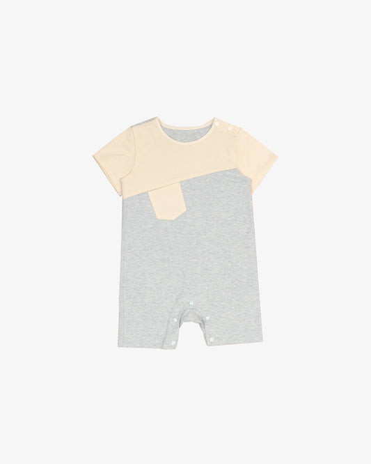 Angled baby bodysuit